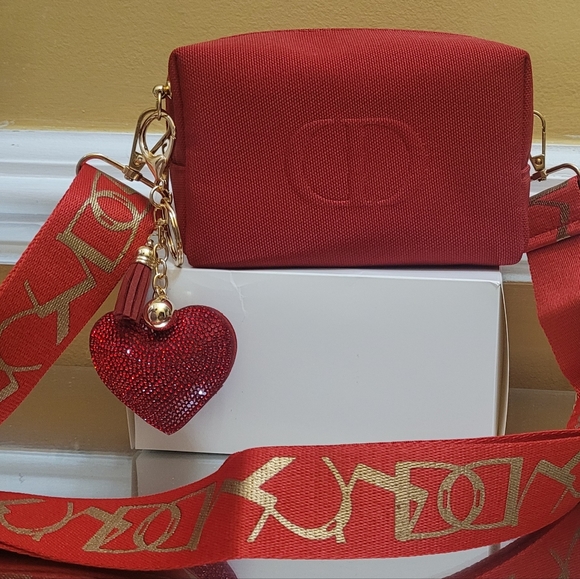 Red Designer Crossbody Bag - Picture 1 of 14